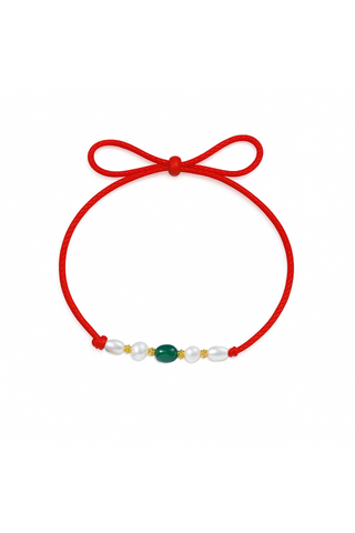 Oval Aventurine Real Pearl Rakhi