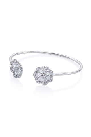 Nipura 925 Sterling Silver Floral Bloom Bangle