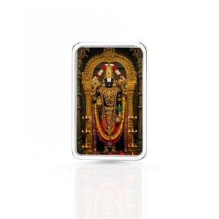 20g Lord Balaji – Grace of Tirupati 999 Silver Bar (Acrylic Painted)