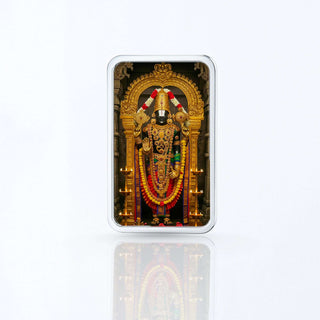 5g Lord Balaji – Grace of Tirupati 999 Silver Bar (Acrylic Painted)