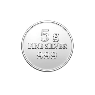 5g Flower Embossed 999 Pure Silver Coin, Round Shape | Nipura gift pack