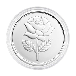5g Flower Embossed 999 Pure Silver Coin, Round Shape | Nipura gift pack