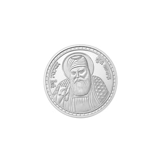 10gm Guru Nanak Dev 999 Pure Silver Coin | Round Shape