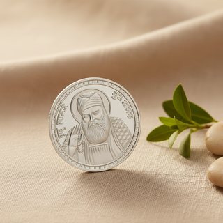 10gm Guru Nanak Dev 999 Pure Silver Coin | Round Shape