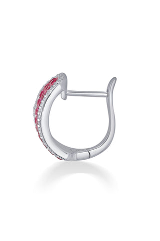 Nipura 925 Sterling Silver Pink Marzia Zircon Earrings