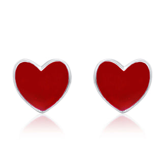 Heartfelt Glow 925 Sterling Silver Stud Earrings for Kids