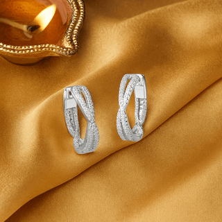 Minimalist 925 Sterling Silver CZ Huggie Hoop Earrings