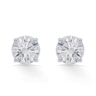 Gold Plated 925 Sterling Silver Solitaire Earrings