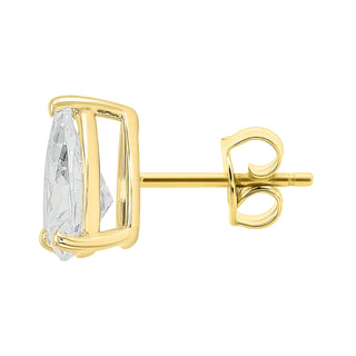 Gold plated Pear Zircon Classic 925 Sterling Silver Earrings