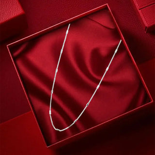 Long Bead Box Chain 925 Sterling Silver