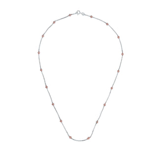 Solid Popcorn 925 Sterling Silver Chain- Rosegold