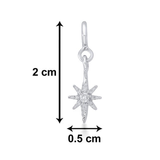 Nipura 925 Sterling Silver Glowing Star Charm Pendant(without chain)