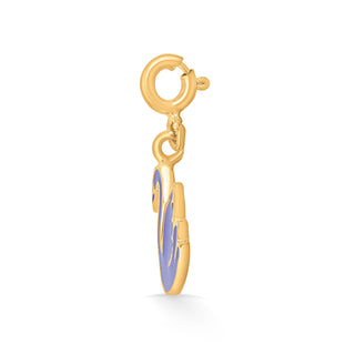 Purple Swan Charm 925 Sterling  Silver Pendant(without chain)