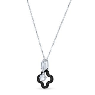 Black Clover 925 Sterling Silver Pendant Set