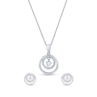 Love in Harmony 925 Sterling Silver Pendant Set