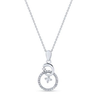 Zircon Ring 925 Sterling Silver Pendant Set