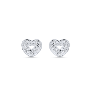 Heart Zircon 925 Sterling Silver Pendant Set