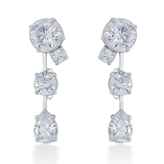 Zircon Struck 925 Sterling Silver Earrings