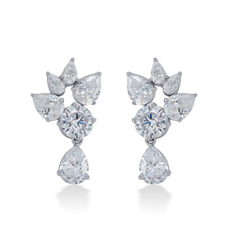 Zircon Pear 925 Sterling Silver Drop Earrings