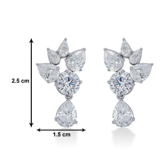 Zircon Pear 925 Sterling Silver Drop Earrings