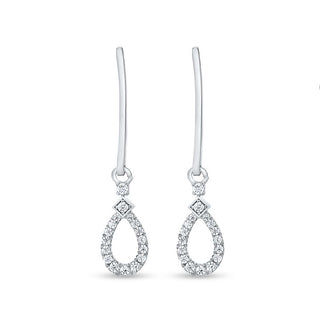 Teardrop 925 Sterling Silver CZ Earrings
