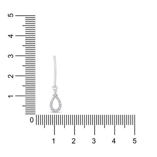 Teardrop 925 Sterling Silver CZ Earrings