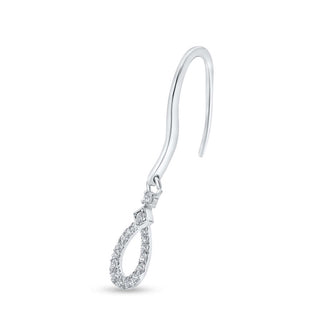 Teardrop 925 Sterling Silver CZ Earrings