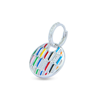 Palette of Style 925 Sterling Silver Enamel Bali Earrings