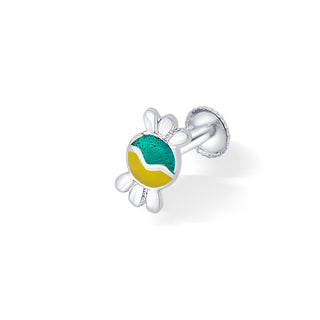 Nipura 925 Sterling Silver Yellow-green Toffee Twinkle Studs for Kids