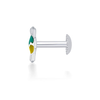 Nipura 925 Sterling Silver Yellow-green Toffee Twinkle Studs for Kids