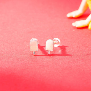 Nipura 925 Sterling Silver Sweet Candy Charm Stud Earrings for Kids