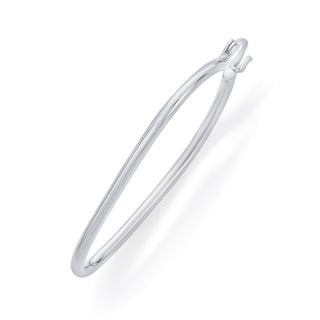Radial Arc 925 Sterling Silver Hoop Earrings - Small