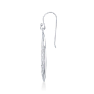 Abstract Oval 925 Sterling Silver Earrings