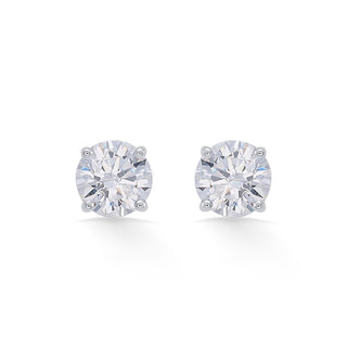 Solitaire 925 Sterling Silver Earrings