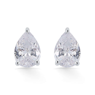 Pear Zircon Classic 925 Sterling Silver Pendant Earring Set