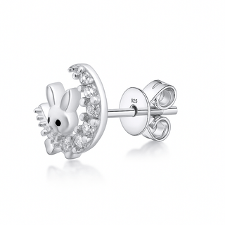 Moonlight Charm 925 Sterling Silver Stud Earrings for Kids