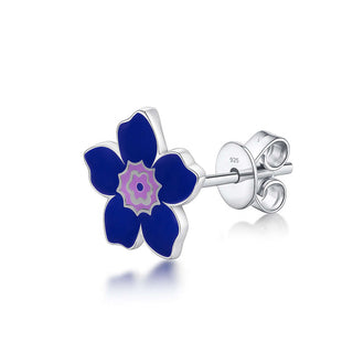 Lavender Dreams 925 Sterling Silver Stud Earrings for Kids