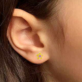 Bloom Charm 925 Sterling Silver Stud Earrings for Kids