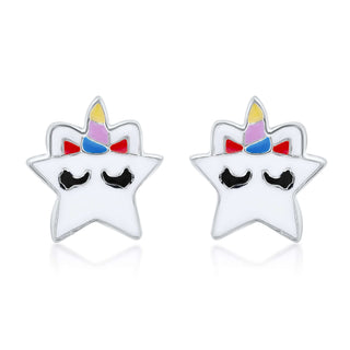 Starry Smiles 925 Sterling Silver Stud Earrings for Kids