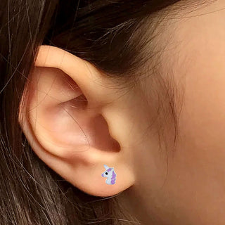 Unicorn Magic 925 Sterling Silver Stud Earrings for Kids