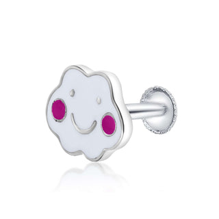 Dreamy Clouds 925 Sterling  Silver Stud Earrings for Kids