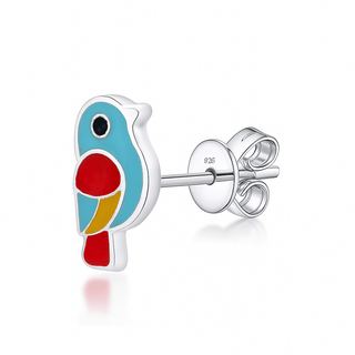 Sparrow Whispers 925 Sterling Silver Stud Earrings for Kids
