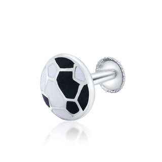 Kick-Off Twinkle 925 Sterling Silver Stud Earrings for Kids