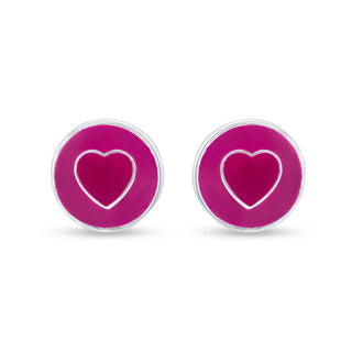 Sweetheart Pop 925 Sterling Silver Stud Earrings for Kids