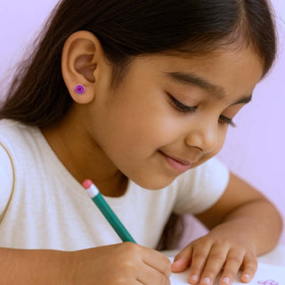 Sweetheart Pop 925 Sterling Silver Stud Earrings for Kids