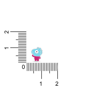 Quirky Fish Character 925 Sterling Silver Stud Earrings