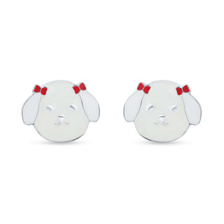 Puppy Love 925 Sterling Silver Kids Stud Earrings
