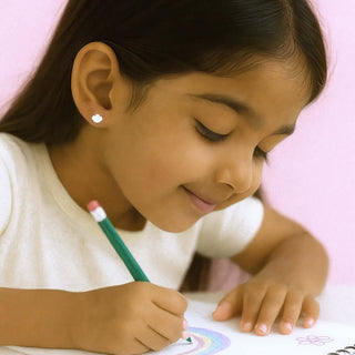 Puppy Love 925 Sterling Silver Kids Stud Earrings