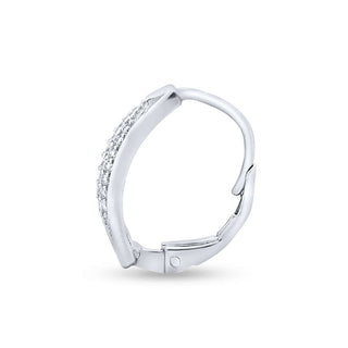 Lustre Arc 925 Sterling Silver CZ Huggie Earrings
