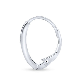 Linéa Luxe 925 Sterling Silver Baguette CZ Huggie Earrings